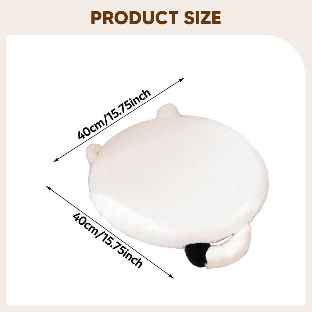 Cat Shaped Seat Cushion Comfortable Portable Convenient Adorable Office Chair Cushion for Bedroom Apartment Balcony Office Car
