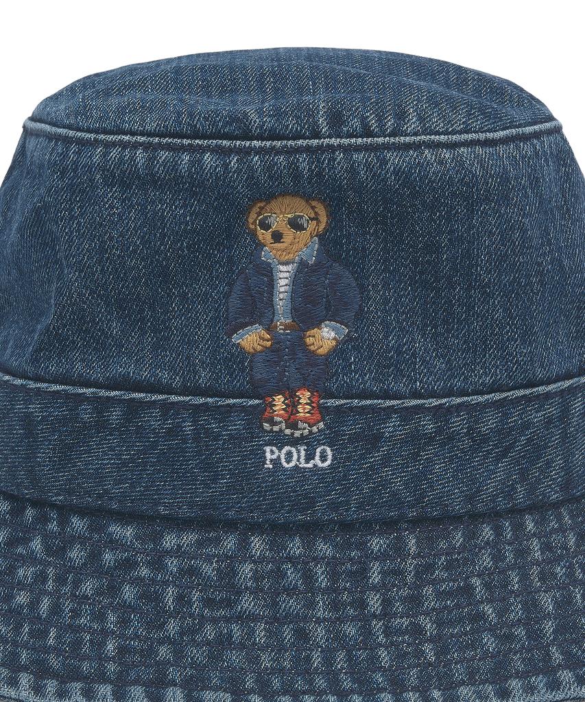 POLO RALPH LAUREN Polo Bear Denim Bucket Hat - Bru