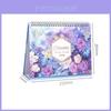 Calendario de Escritorio 2026 Con Tema Romántico de Nieve Azul Para Planificación Diaria Y Autodisciplina
