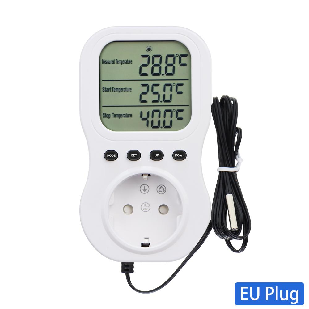 Полностью функциональная розетка-терморегулятор Розетка с таймером EU Plug Цифровой термостат Переключатель Термометр для Отопления Охлаждения