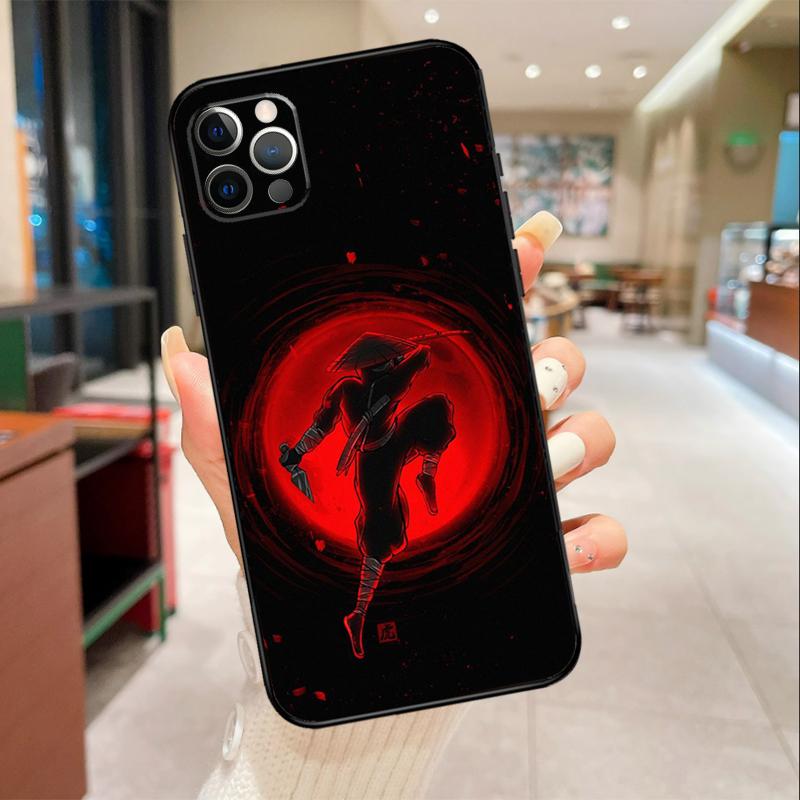 Japan Ninja Samurai Red Sun Phone Case For iPhone 17 Air 16 14 13 11 15 Pro Max mini 15 16 Plus 16e Protective Cover