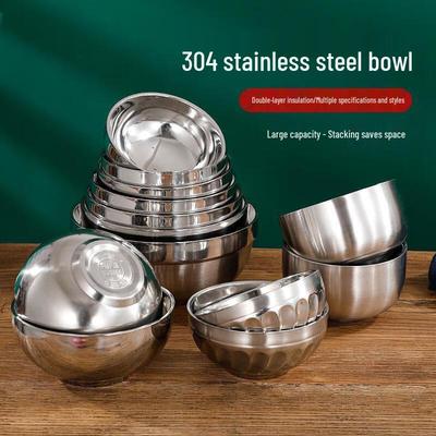 Liliu 304 Stainless Steel Double-Layer Insulated Bowl