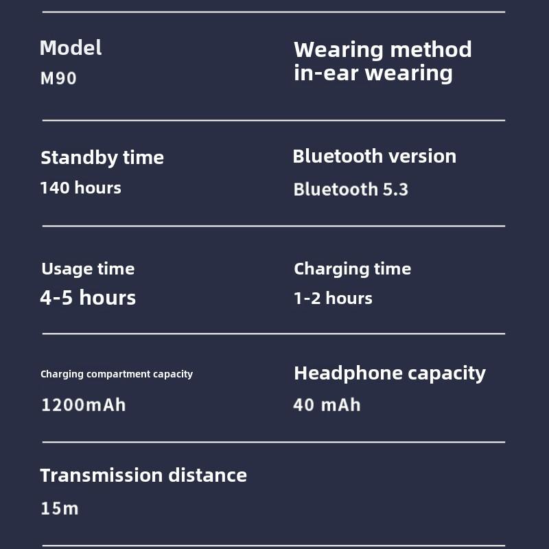 Bluetooth Headset Wireless Bluetooth In-ear TWS Version 5.3