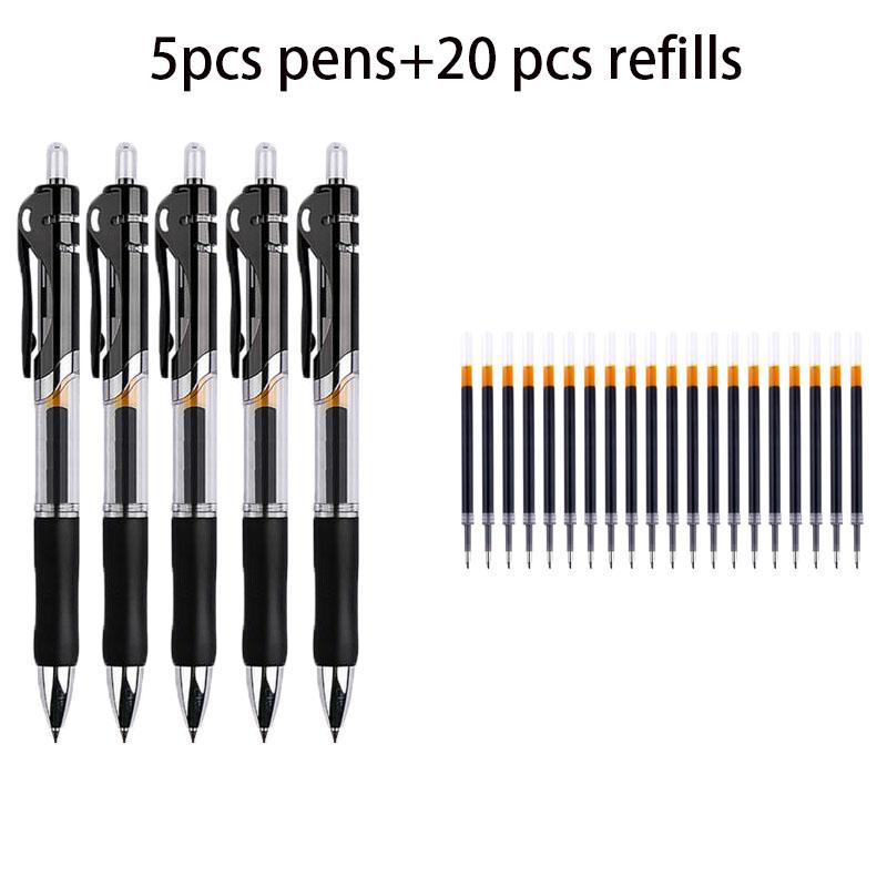 

Набор из 25 сменных гелевых ручек 0,5 мм, черного/красного/синего цвета, большой емкости, шариковая ручка, сменные стержни, стержень для школы, офиса, работы 05mm чёрный