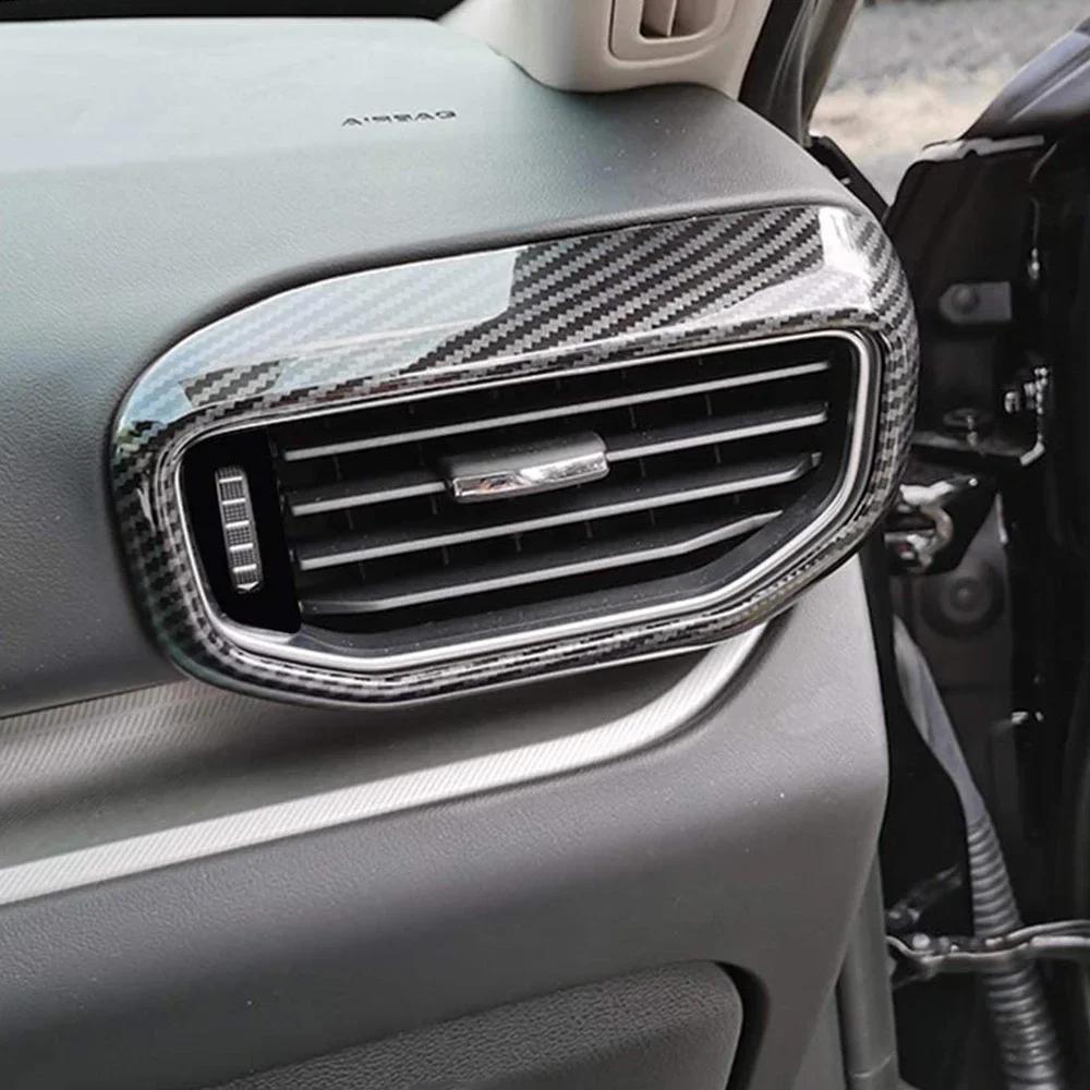 2Pcs Carbon Fiber Front Side Air Outlet Vent Cover Trim Air Conditioning Dashboard Vent Cover Trim For Ford Explorer 2020-2026