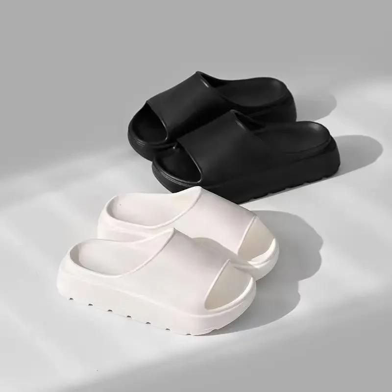 Fashion Summer Thick Sole Eva Beach Slippers Women Thick Platform Indoor Home Slides Woman Light Non Slip Bathroom Flip Flops Shoes 2024
