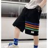 Summer Pants Boys' Shorts Breathable Sweat Absorbing Pentagram Pants Loose Cool Handsome Outerwear Sports Pants Middle Pants