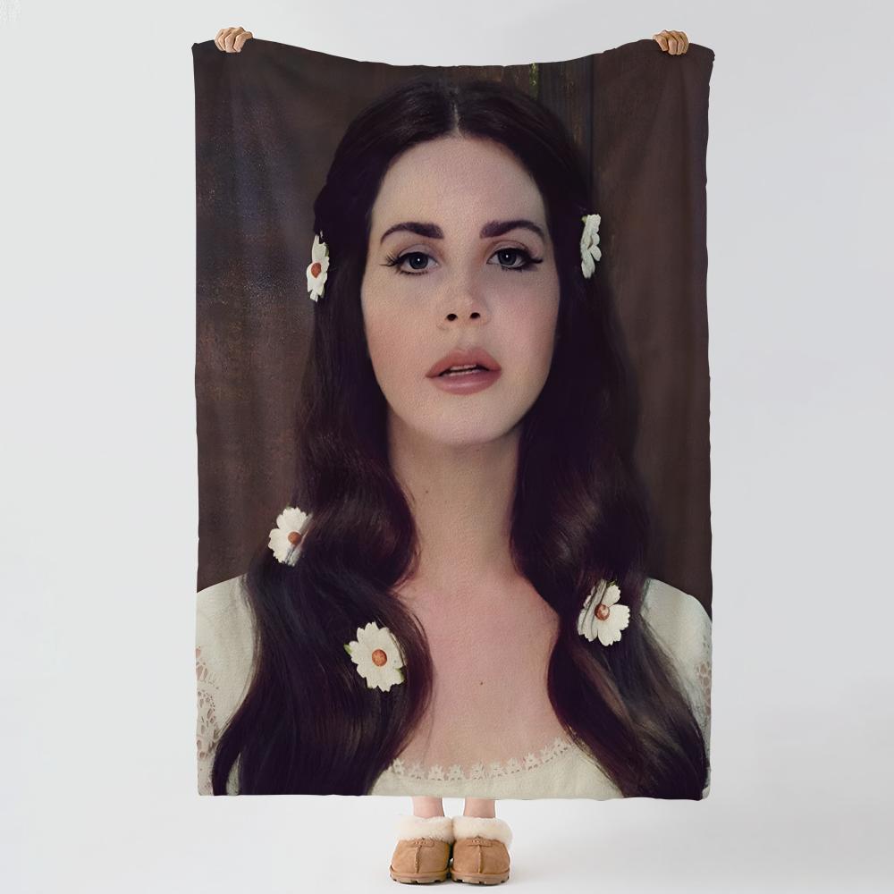 Music LLana DDel RRey Throw Soft Warm Flannel Blanket Multiuse Throw for Bed Sofa Office Air Conditioning Nap Blanket