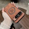 Leaf Pattern Leather Wireless Charge Magnetic Case For Google Pixel 9 Pro XL 8A 8 Pro 7A 7 Solid Color TPU Soft Shockproof Slim Matte Phone Cover