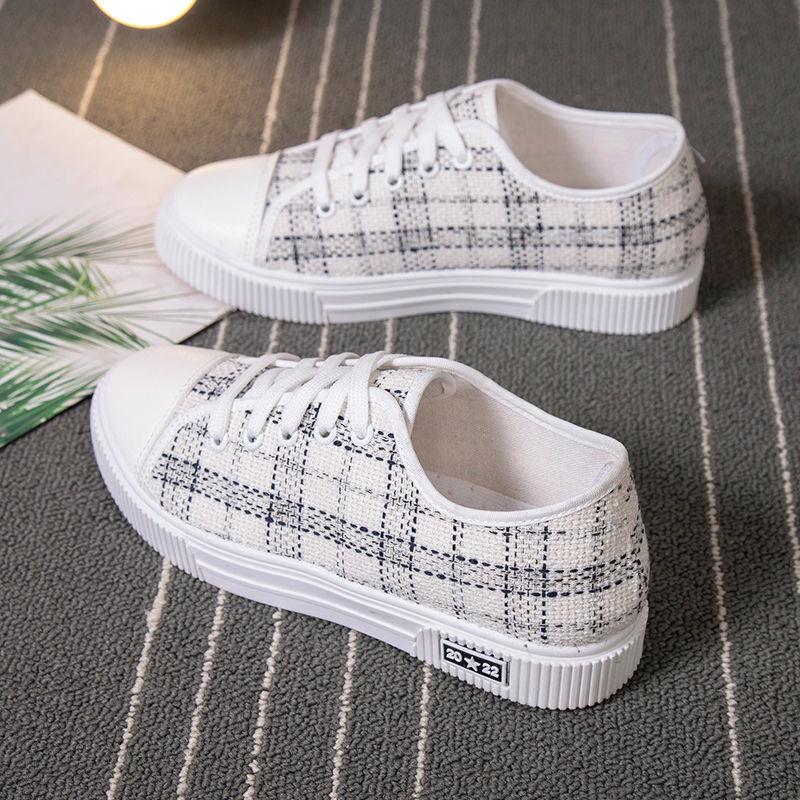 Spring and Autumn New Canvas Shoes Women's Breathable Fashion Sports and Leisure Shoes Korean Version Versatile Flat-soled Student Shoes 