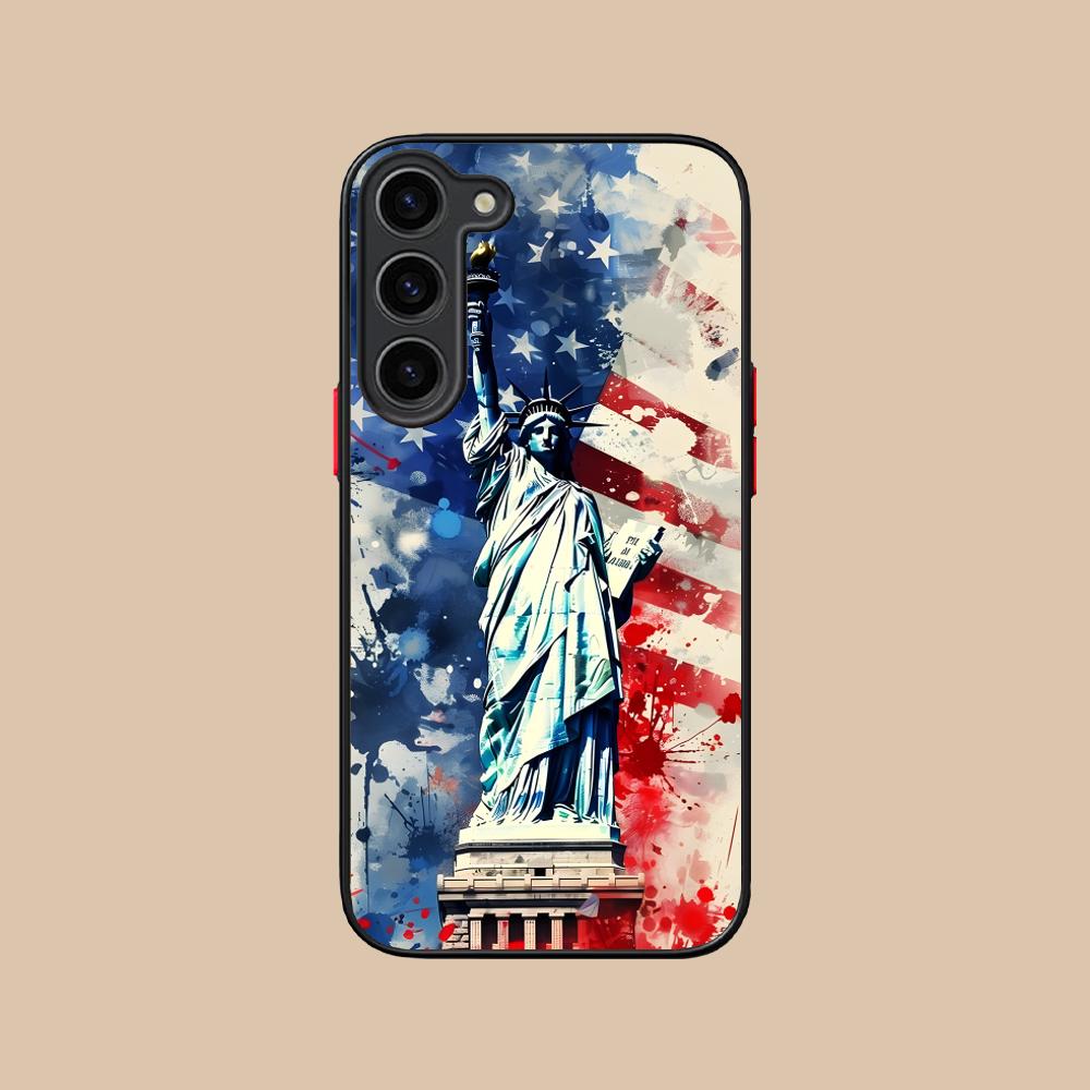 

USA America Flag Silicone Mobile Phone Case for Samsung Galaxy S26 S25 S24 S23 S22 S21 Plus FE Ultra Colorful Cover Galaxy S26