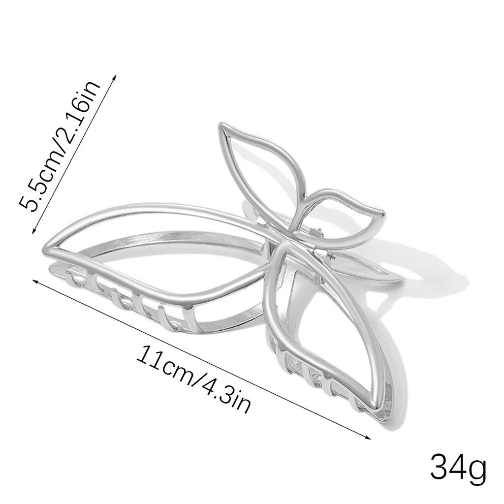 High-quality hollow butterfly metal clip, women's back of the head, coil hair, grab clip, large hair, multi-shark clip