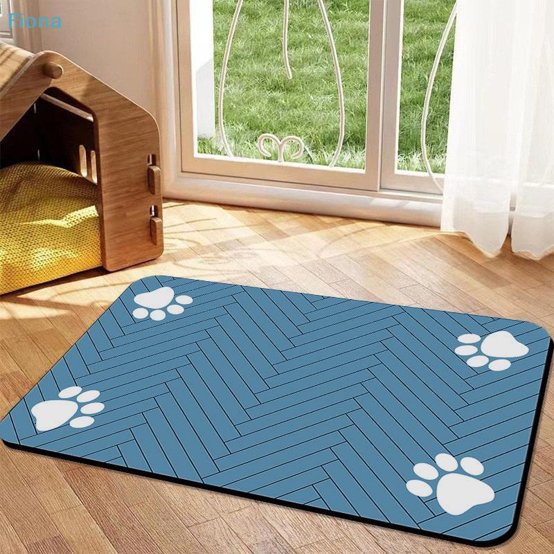 Kieselgur Schlamm Absorber Haustier Platzmatte Für Futter- Und Wassernapf Mit Wasserdichter Schnelltrocknender Gummirückseite Rutschfestes Haustier Zuhause Matte