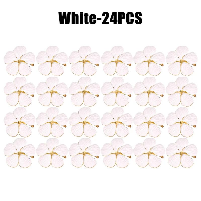 96PCS Bloom Napkin Ring Flower Types Decoration Napkin Holder Plum Blossom Napkin Buckle for Hotel Parties Feast Dining Table