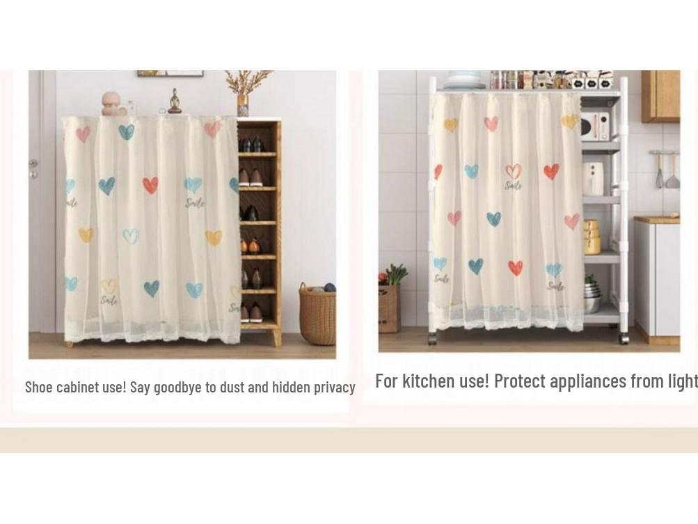 No-Punch Light-Blocking Bay Window Curtain Fabric for Bedrooms