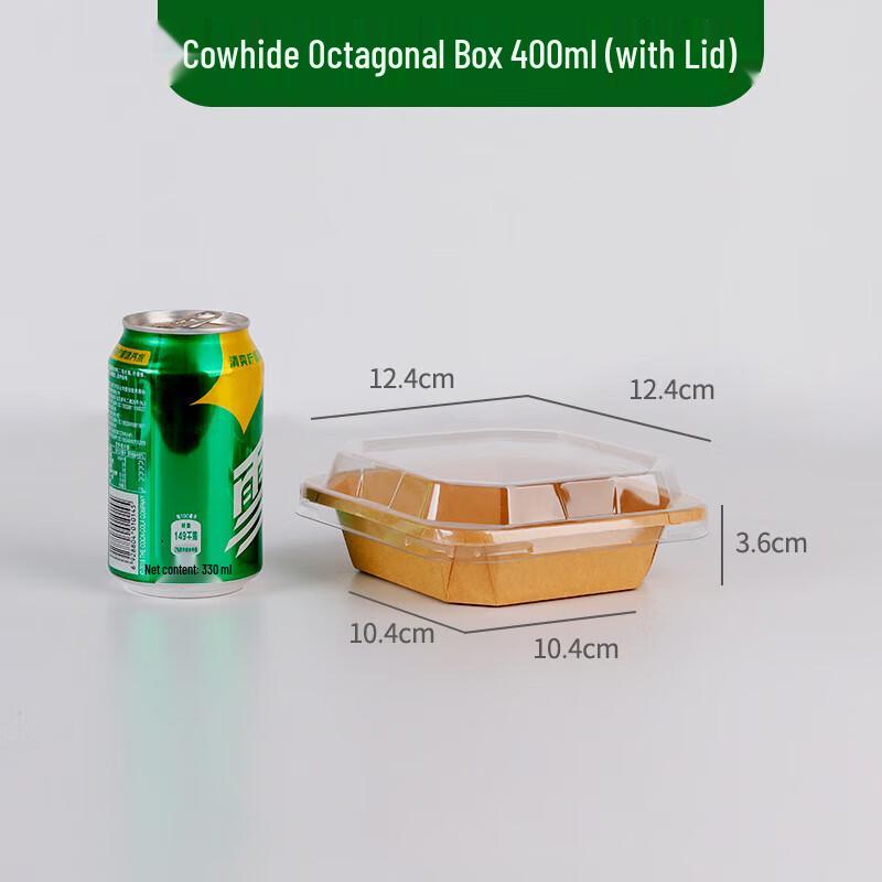 Pabei Disposable Octagonal Kraft Paper Food Container
