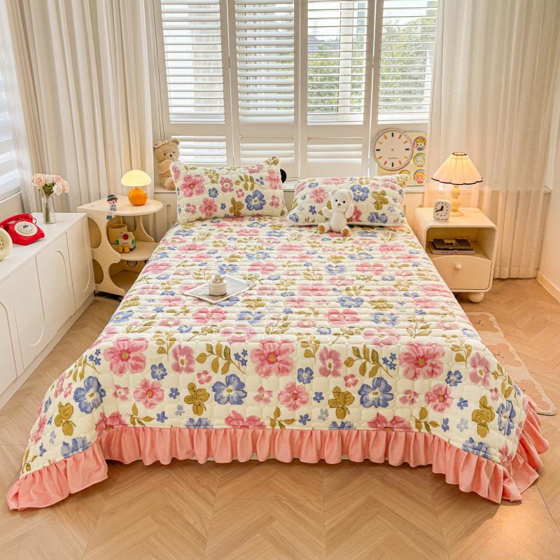 Four Season Universal Milk Velvet Mattress Coral Fleece Home Thicken Cushion With Fleece Padding Student Dormitory Bed Sheets