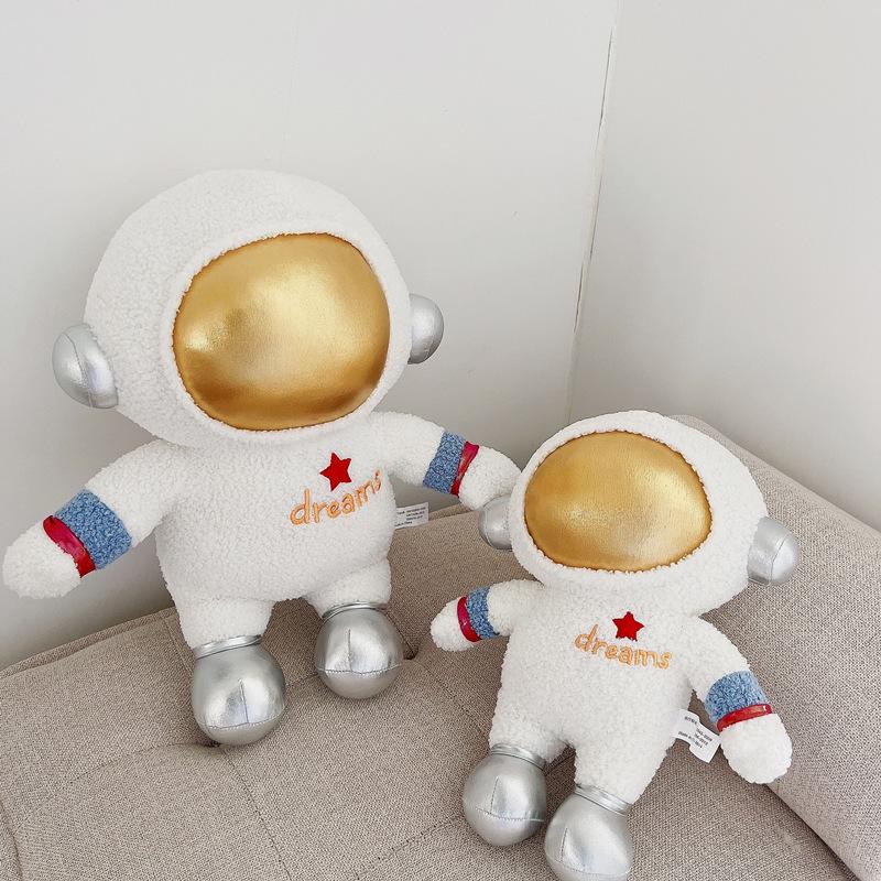 Space Rocket Plush Toy: Astronaut Doll & UFO Pillow for Kids' Rooms
