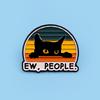 Cartoon Black Cat Brooch Pin - Cute Metal Alloy Accessory for Women and Backpacks