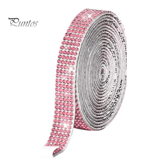 1 Roll 90CM Rhinestone Ribbon Self-Adhesive Glitter Faux Crystal Decorative Ribbon Clothes Shoes DIY Projects Crafts Bling Rhinestone Sticker Wrap