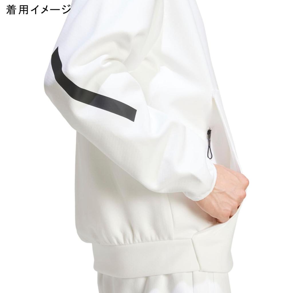 Adidas Hooded Track Jacket KTJ50 White Medium Z.N.E. Full-Zip Men's (JF2443)