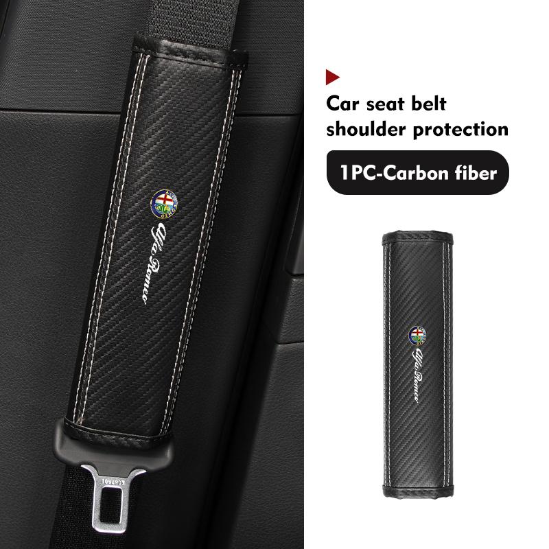 FJWXM1 Car Seat Belt Cover Shoulder Pad Protector Cover Safety Belt Padding Pad Cushion For Alfa Romeo Giulietta GT 159 147 156 Mito