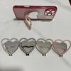 Cute Heart Mirror Sticker Type Foldable Phone Holder Portable Desktop Lazy Stand For Phone