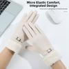 Warm Winter Women Gloves Touch-screen Riding Protective Mittens Plush Driving Gloves  Daily Use