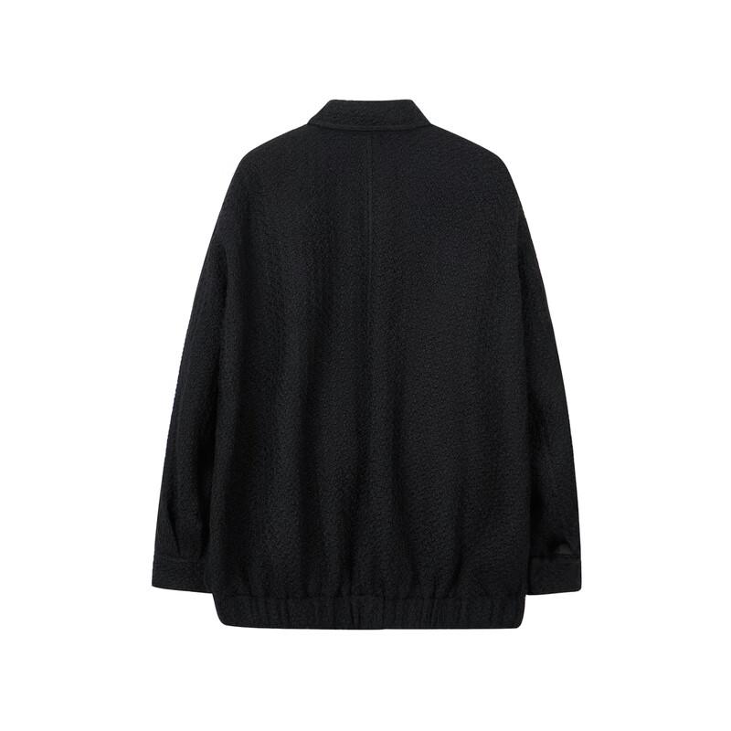 LESS 2024 Winter Lamb Wool Blend Loose Long Sleeve Woolen Jacket