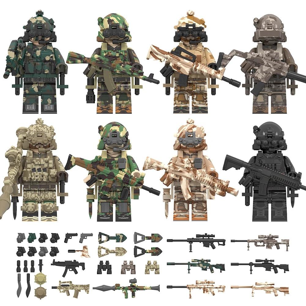 Serie Militare Forze Speciali Puzzle Assemblaggio Blocchi da Costruzione Giocattolo Minifigure