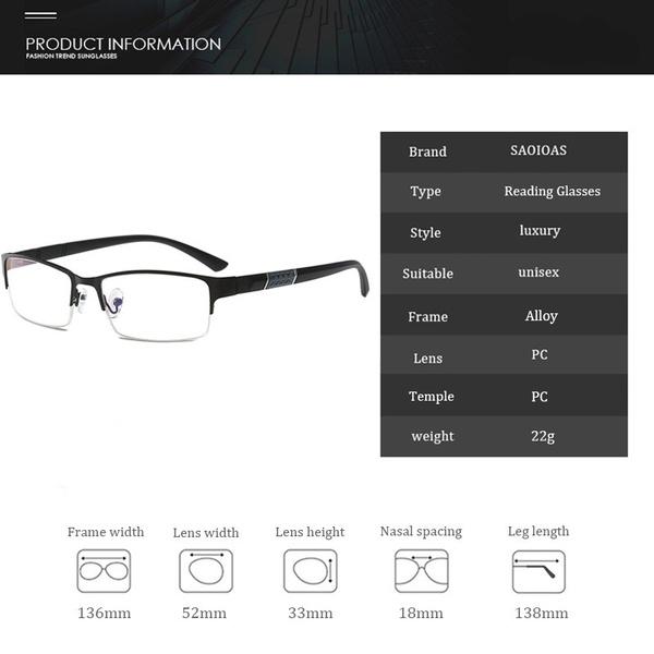Anti Blue Light Reading Glasses Men Retro Metal Frame Square Students Myopia Glasses Frame Men Hyperopia 0~+4.0 / Myopia -1.0~-6.0