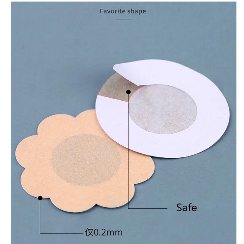 100Pcs Nipple Sticker Disposable Invisible Chest Sticker Non-woven Bra Breast Patch Bra-less Pasties Pad Nipple Cover Stickers