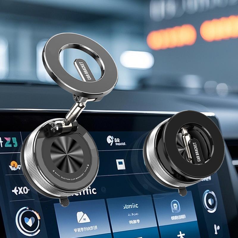

Вакуумный магнитный держатель для телефона в автомобиль, вращающийся на 360 градусов и складной, подходит для автомобиля, экрана, рабочего стола