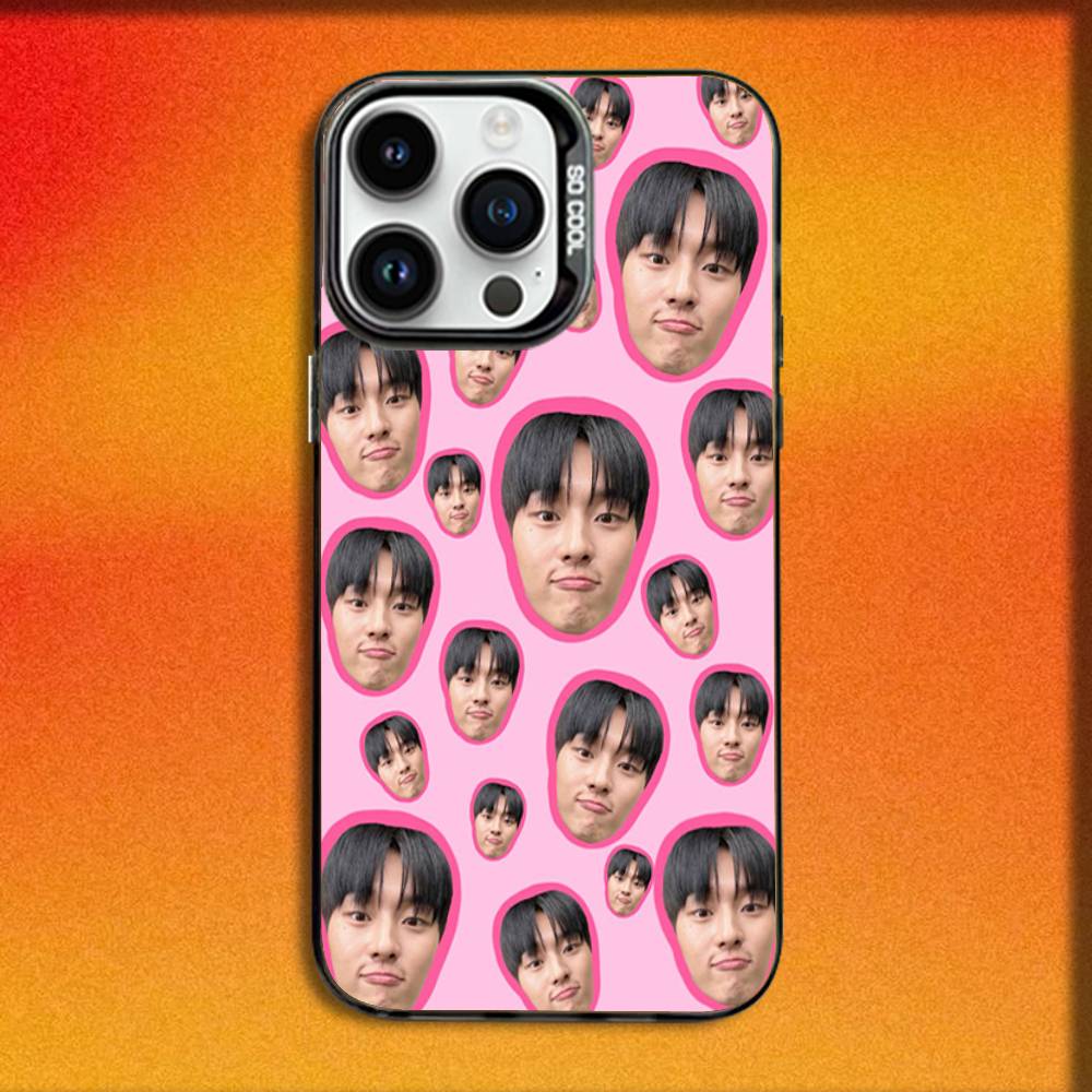 Actor C-Choi Hyun Wook Phone Case For iPhone 16,15,14,13,12,11,Mini,Pro,E,MAX Black Candy Matte Shockproof Cover