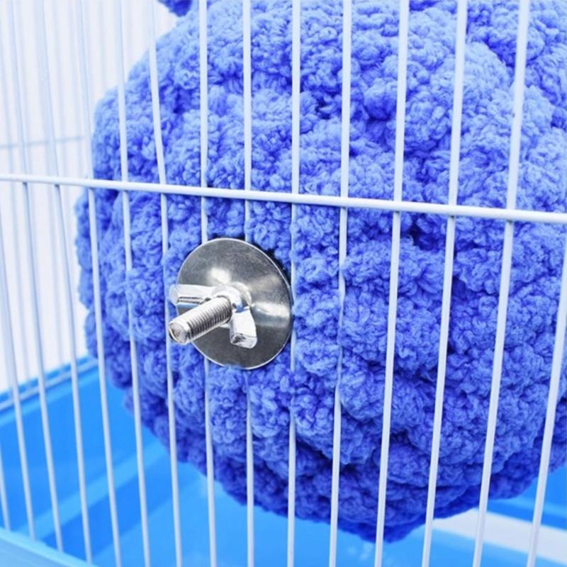 Birds Bed Parrots Plush Nest Hanging Tree House for Small Birds Hamster Portable Bird Screw Fixed Nest Bed Bird Toy