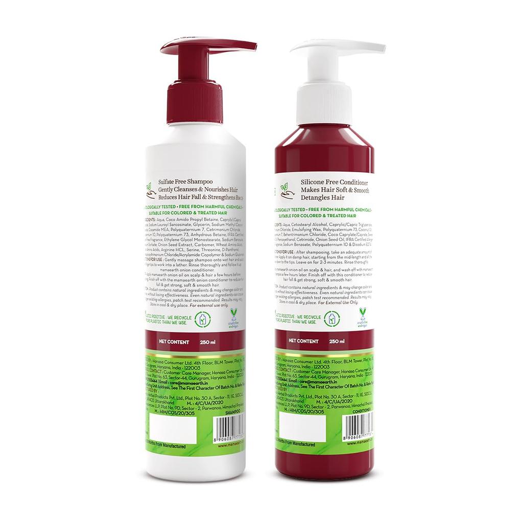 Mamaearth Onion Anti Hairfall Combo (Shampoo and Conditioner)- 250ml