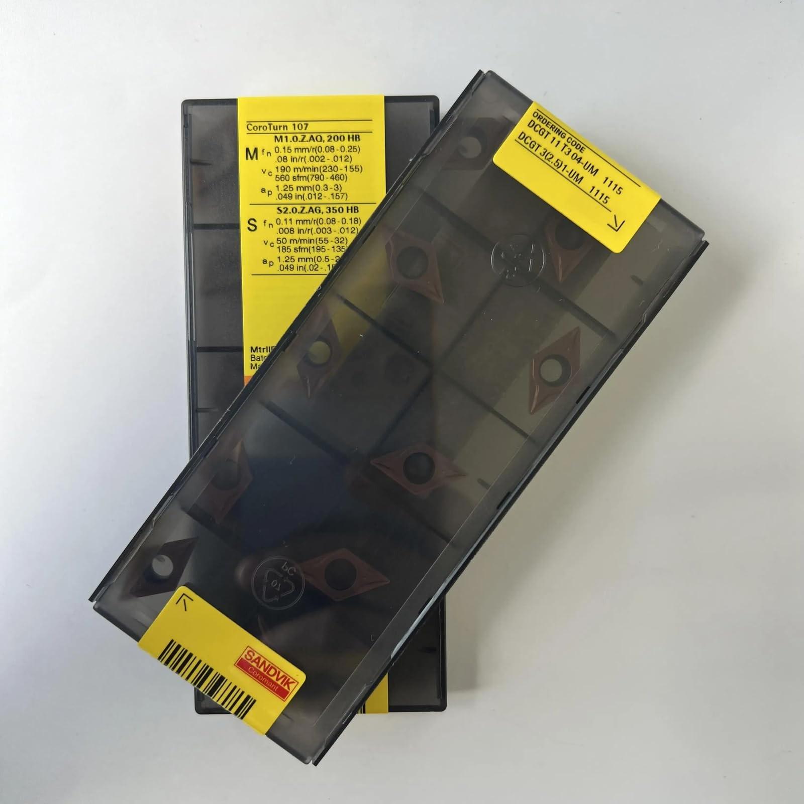 

Original Sandvik / DCGT11T304-UM 1115 CNC lathe carbide blade 10 PCS