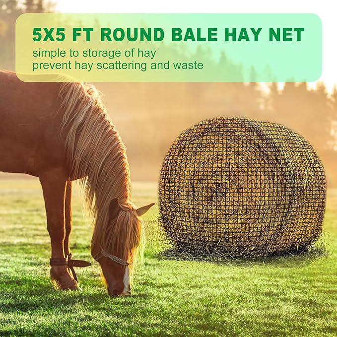 Large Slow-Feed Hay Net with 5cm Holes for Horses, Cows, Sheep, Alpacas