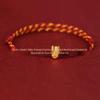Year of the Horse Gold Wealth Bracelet with Pixiu, Clover Charm, and Red Rope