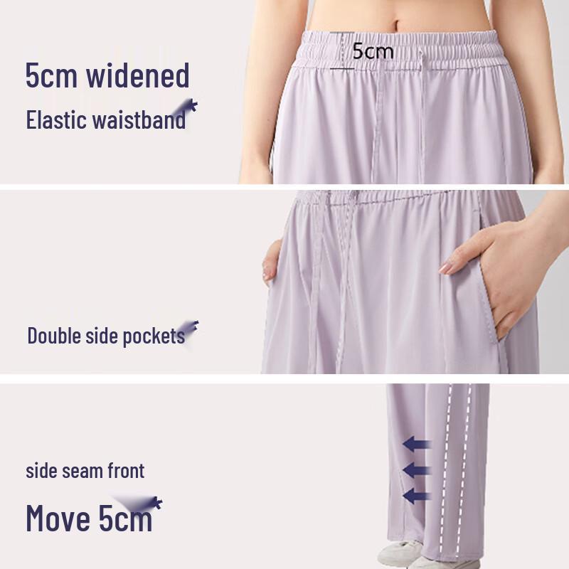 JEANSWEST Women's Casual Sport Quick-Dry Straight Leg Pants