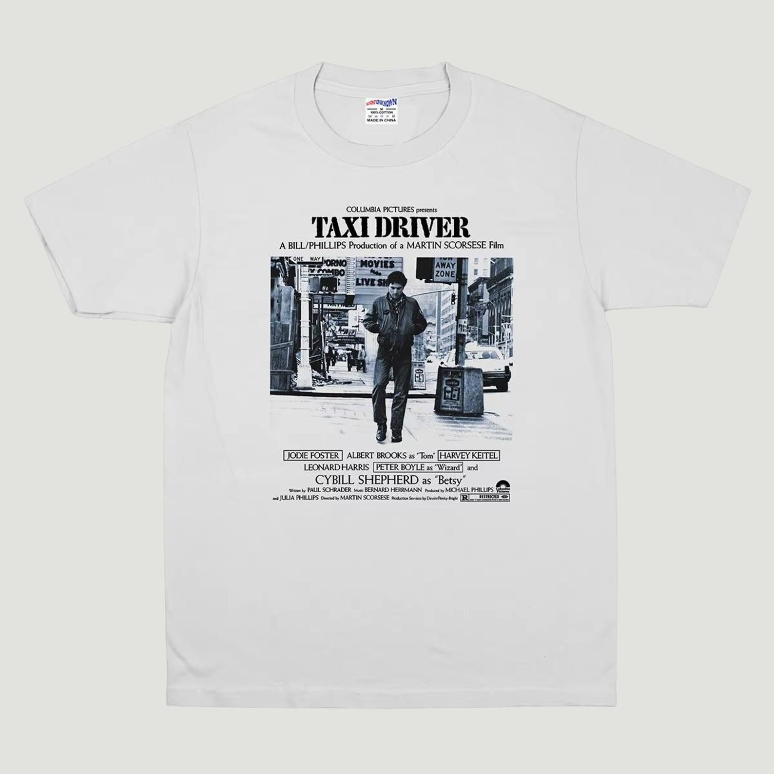 Taxi Driver T-Shirt, Martin Scorsese Movie Tee, Classic Cult Film Graphic Shirt, Vintage 70s Cinema Unisex De Niro Movie Tee M