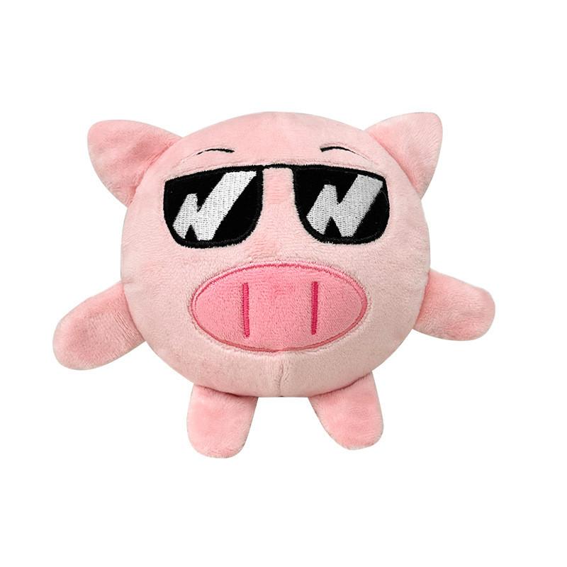 Durable Plush Frog Shark Animal Double Layer Bite Resistant Bouncy Ball For Dogs