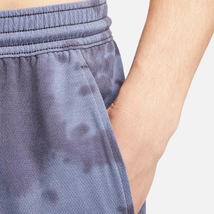 Nike Yoga Dri-Fit Tie-Dye Print Drawstring Quick-Dry Straight-Leg Shorts Men Shorts Iron-Black DX0921-015