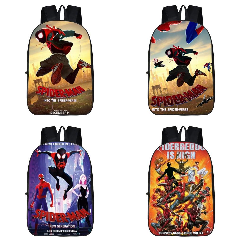 Spiderman Printed Durable Backpack With Adjustable Straps For School And Travel