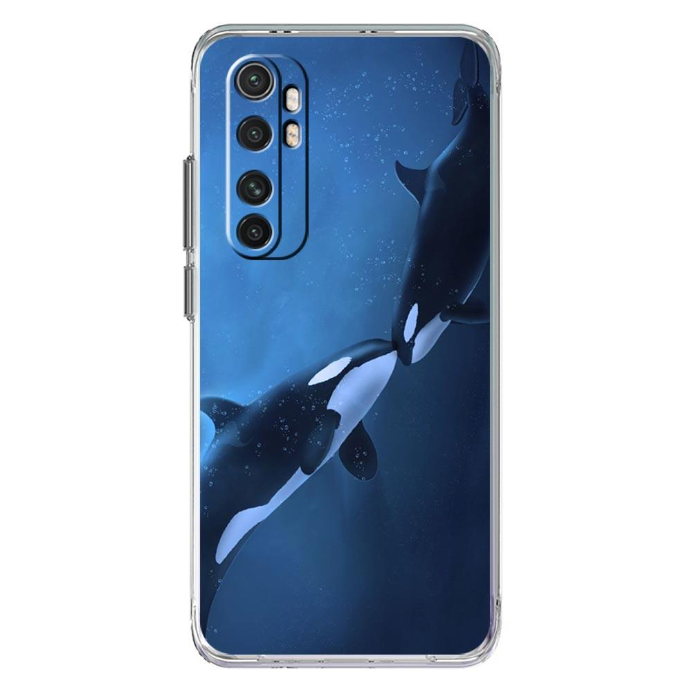 Phone Case For Xiaomi Poco X6 X5 NFC X3 F6 F5 Pro F4 F3 M3 14 13T 12T 12 13 Lite 11 Mi 5G Cover Orca ocean lovely killer whale