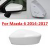 Pearl White Left Side Door Wing Mirror Cover Cap Shell For Mazda 6 2014-2017