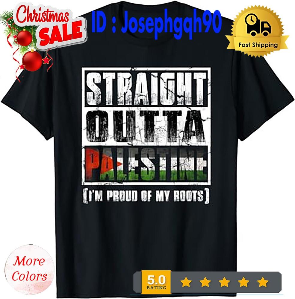 Футболка Straight Outta Palestine ~ Футболка с палестинским флагом S