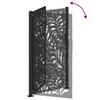 Garden Gate Black 100x175 Cm Steel Wave Design