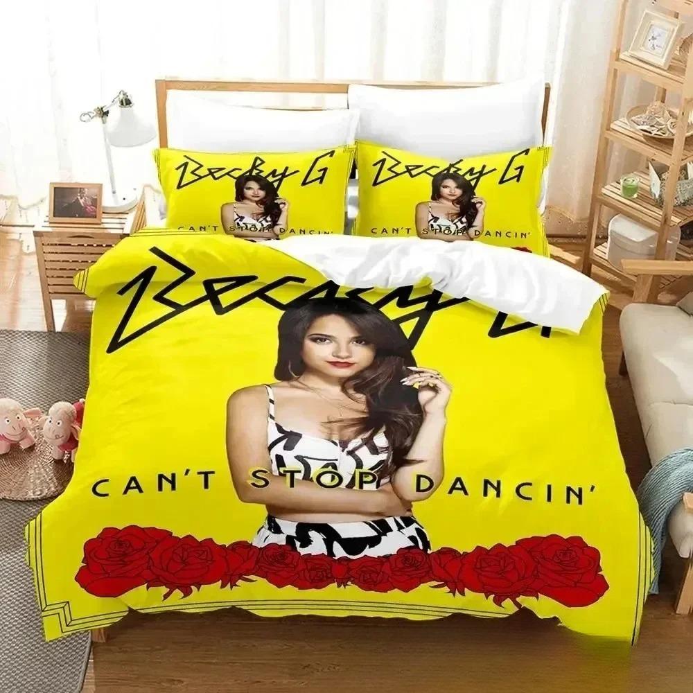 Hot Singer Becky G Bedding Set 3D Print Duvet Cover Pillowcase Adult Boy Girl Bedroom Decoration Gift Single Double Size Gift