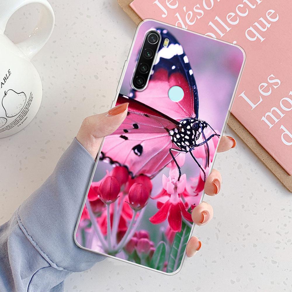 Custodia Redmi Note 8 Pro Cover Posteriore Note 8T Ragazze Nuova Moda Trasparente Custodie per Telefono Custodia Morbida in Silicone Per Xiaomi Redmi Note 8 Coque
